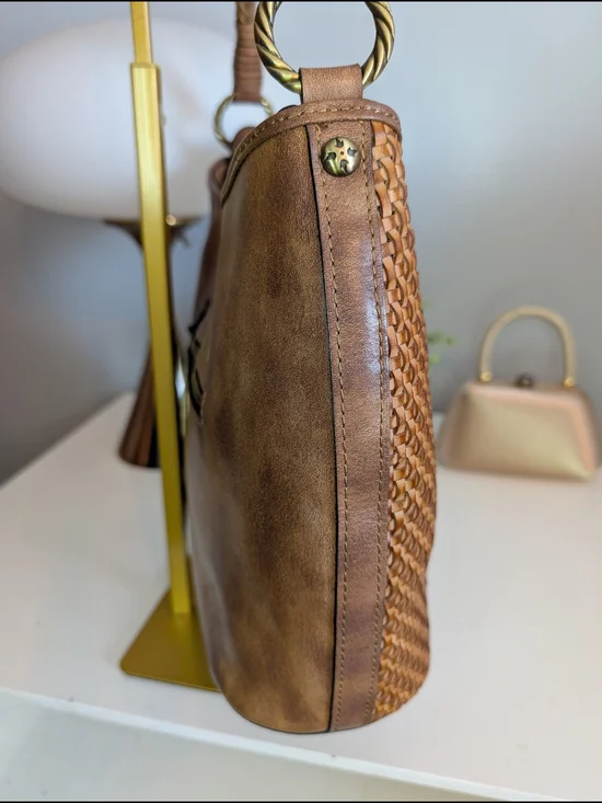 Patricia Nash Castelli Woven Leather Hobo Bag - Like New! - Picture 4 of 12